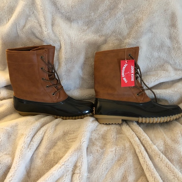 NWT Original Duck boot women’s size 9.5 black and tan - Picture 6 of 8